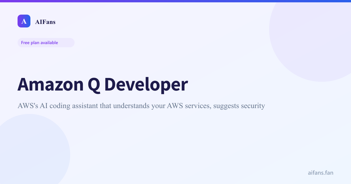Amazon Q Developer - AI tool screenshot
