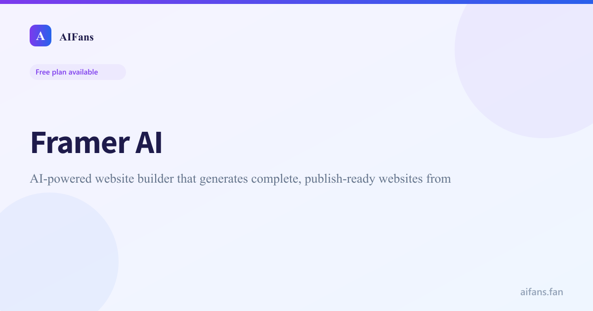 Framer AI - AI tool screenshot