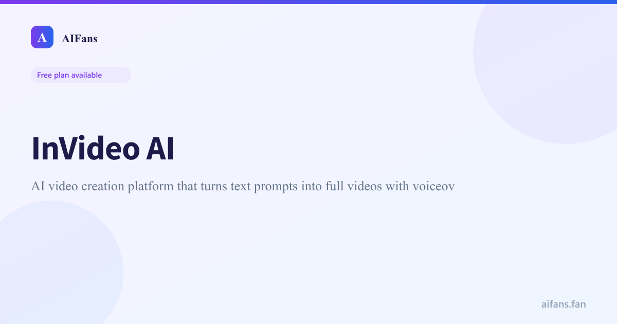 InVideo AI - AI tool screenshot