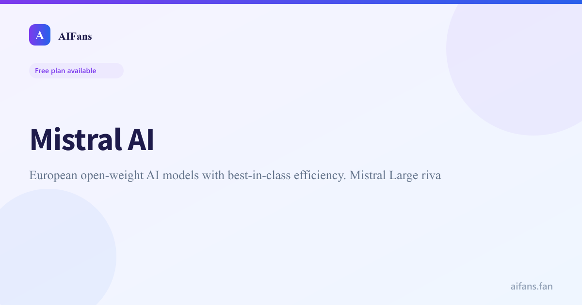 Mistral AI - AI tool screenshot