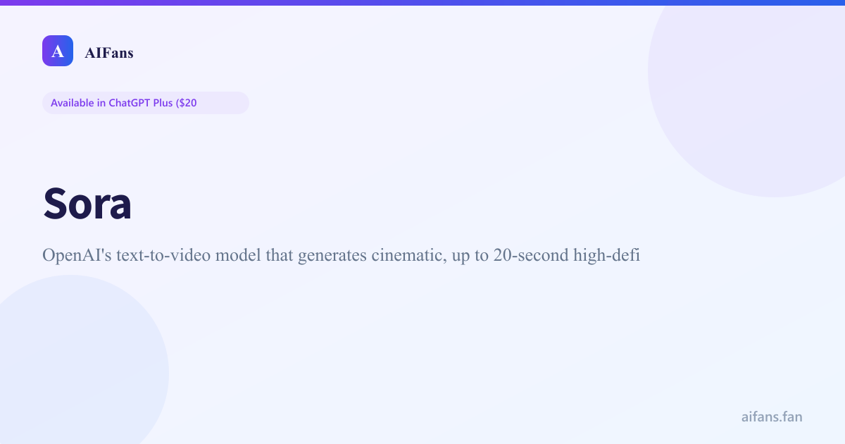 Sora (Discontinued) - AI tool screenshot