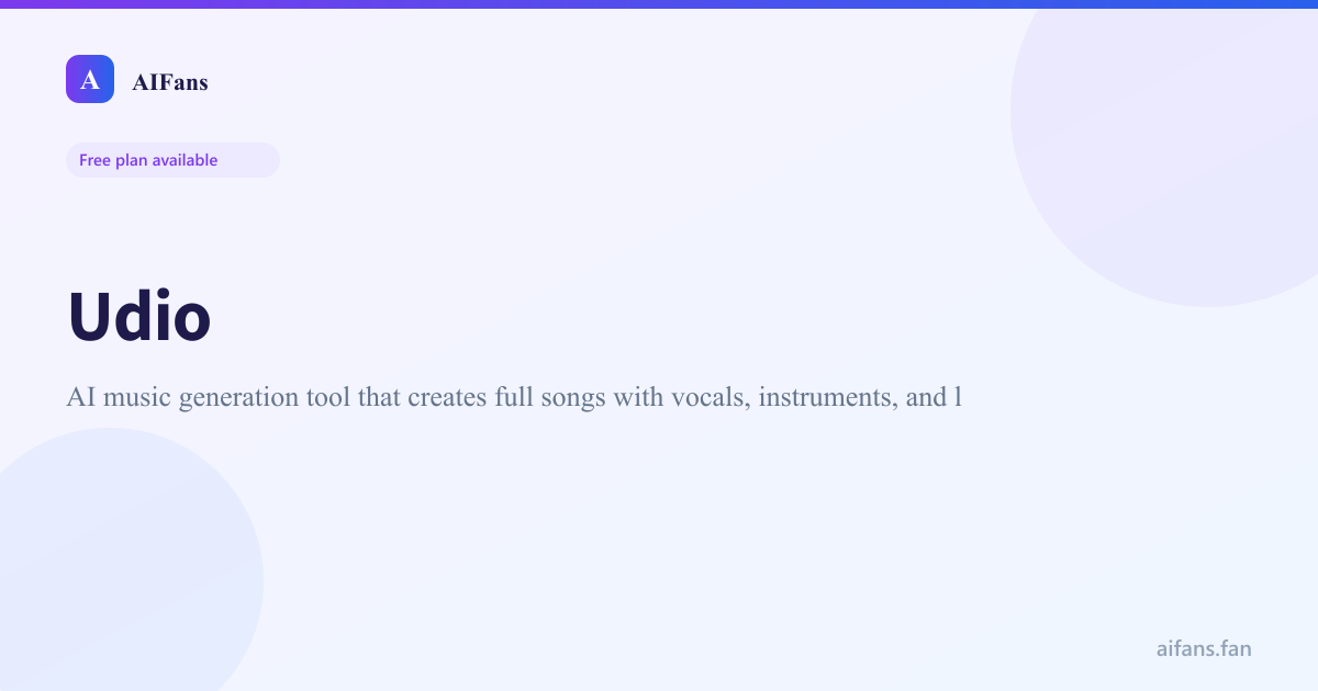 Udio - AI tool screenshot